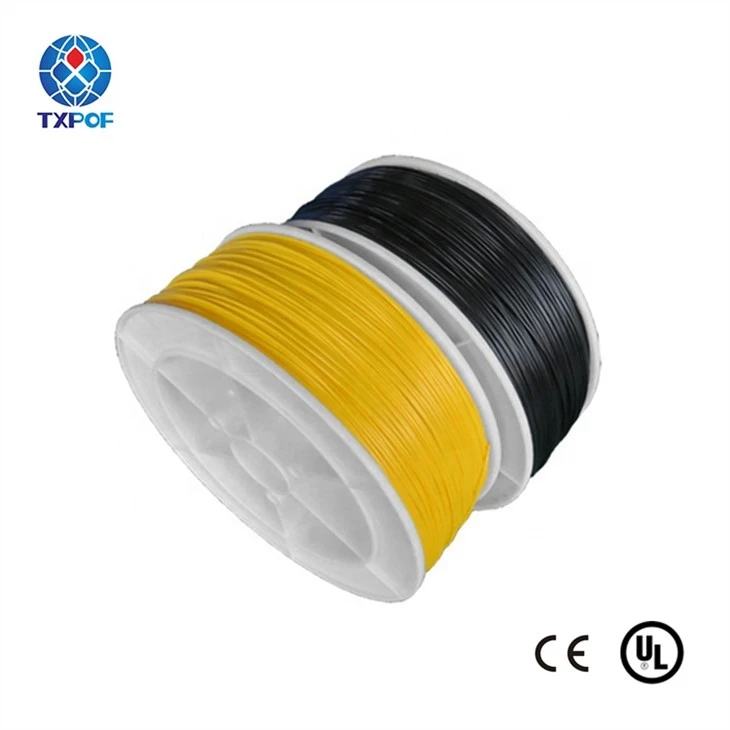 PMMA Plastic Optic Fiber Cable With PE Transparent Or Black Jacket